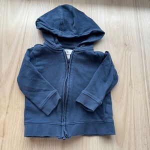 Nordstrom Kids Navy Hooded Zip-Up Sweatshirt